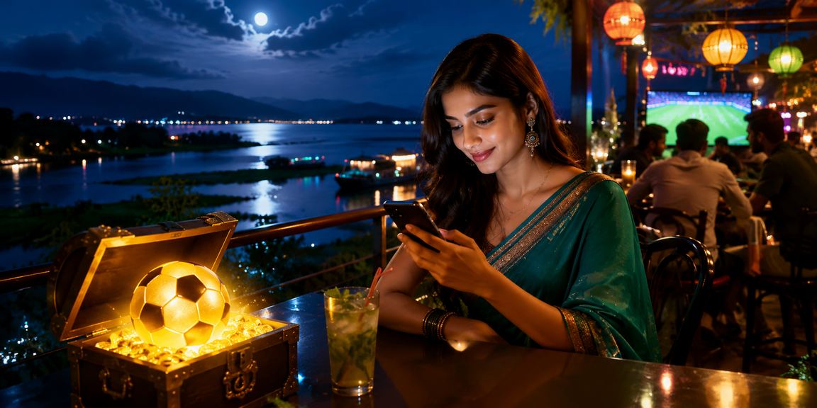 রাঙামাটিতে সমুদ্রসৈকতে বসে ফুটবল বেটিং উপভোগ করছেন একজন ব্যবহারকারী